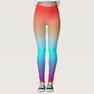 Leggings Ombre de color de la puesta del sol