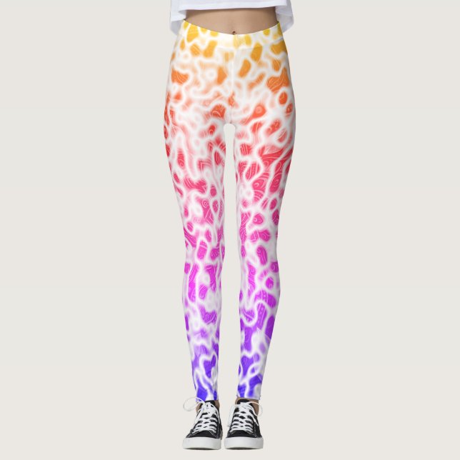 Leggings Ombre de gradiente de arco iris (Anverso)