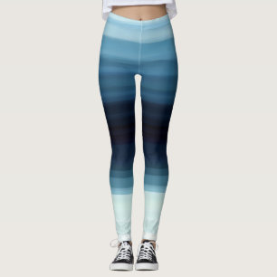 Leggings Ombre de tono azul