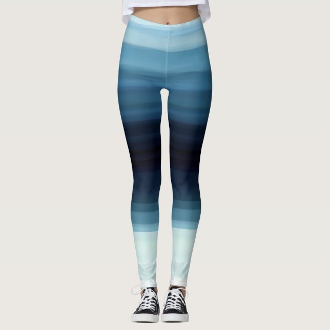 Leggings Ombre de tono azul (Anverso)