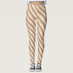 Leggings Ombre marrón a rayas