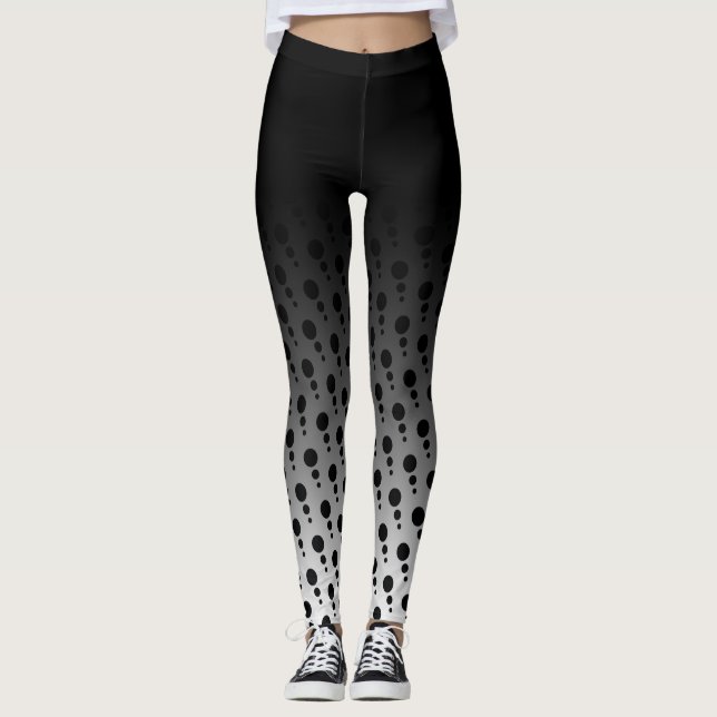 Leggings Ombre negro con el modelo negro y blanco de los (Anverso)
