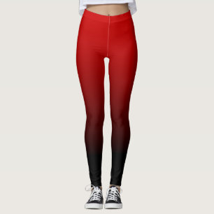 Leggings Ombre negro rojo