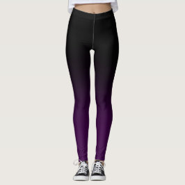 Leggings Ombre negro y púrpura Legginings