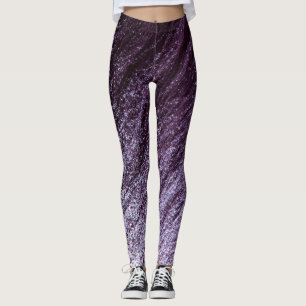Leggings Ombre Purpurina de berenjena morado a lavanda