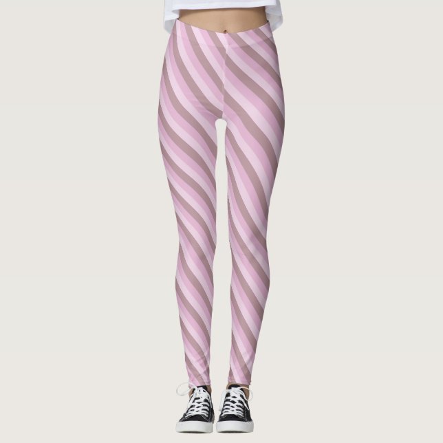 Leggings Ombre rayado rosado púrpura (Anverso)