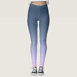 Leggings Ombre rosa azul.