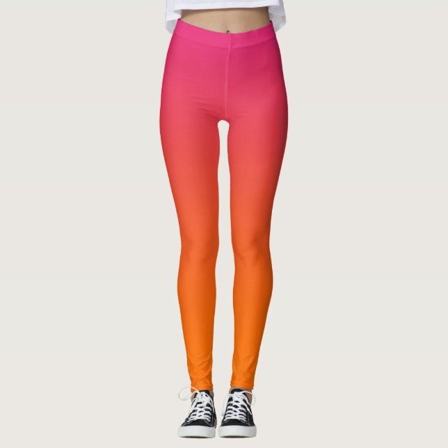 Leggings Ombre rosado y anaranjado (Anverso)