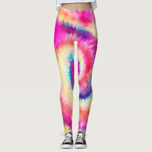 Leggings Ombre Tejido De Color Arco Iris Amarillo Rosa