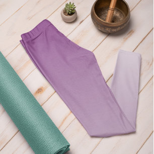 Leggings Ombre Tendencia de color Pluma púrpura - Piernas P