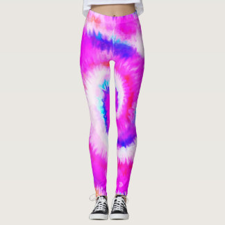 Leggings Ombre Tie Dye Arcoiris Fuchsia