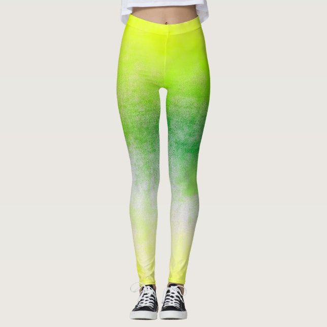 Leggings Ombre verde amarillo (Anverso)