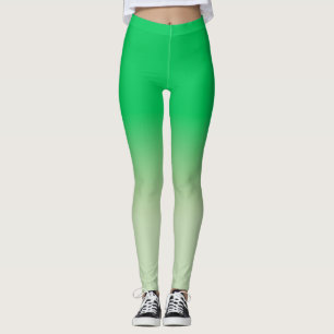 Leggings Ómbre verde de salvia de esmeralda