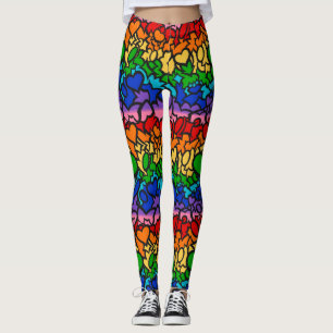 Leggings Onda de Orgullo de Arcoíris de 8 Franjas