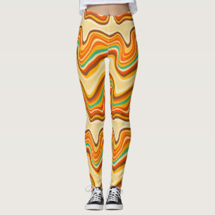 Leggings onda retro cálida