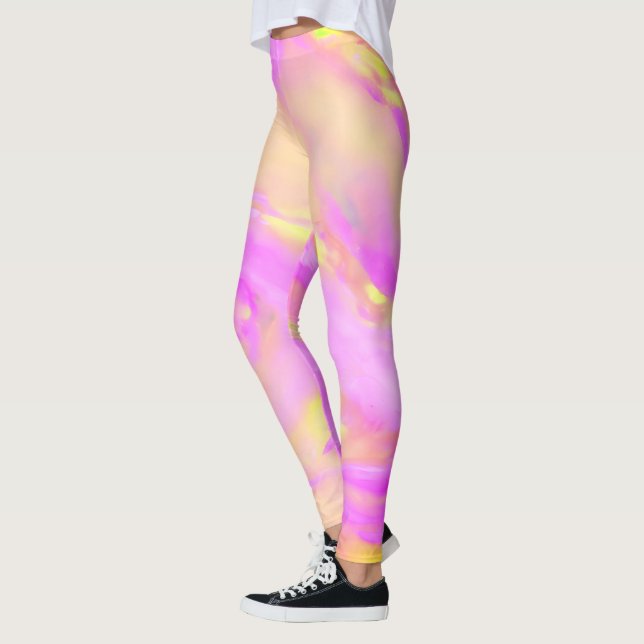 Leggings Ondas abstractas coloridas de moda bonitas (Izquierda)