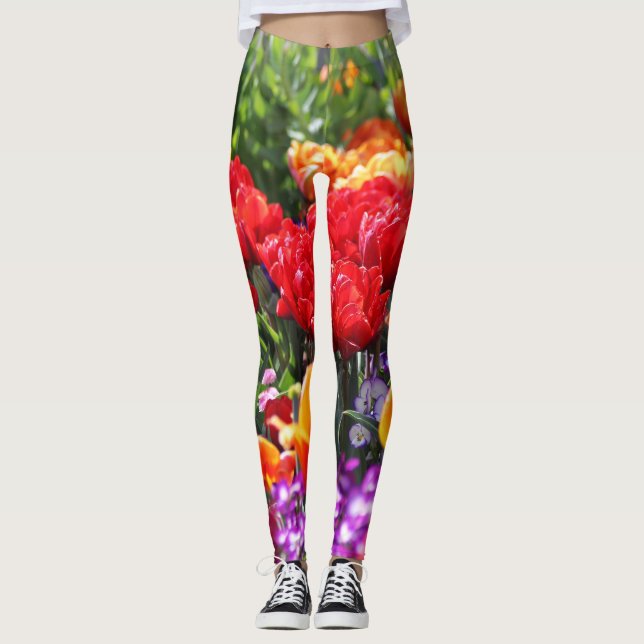 Leggings Ondas de Crmson Floral Falln (Anverso)