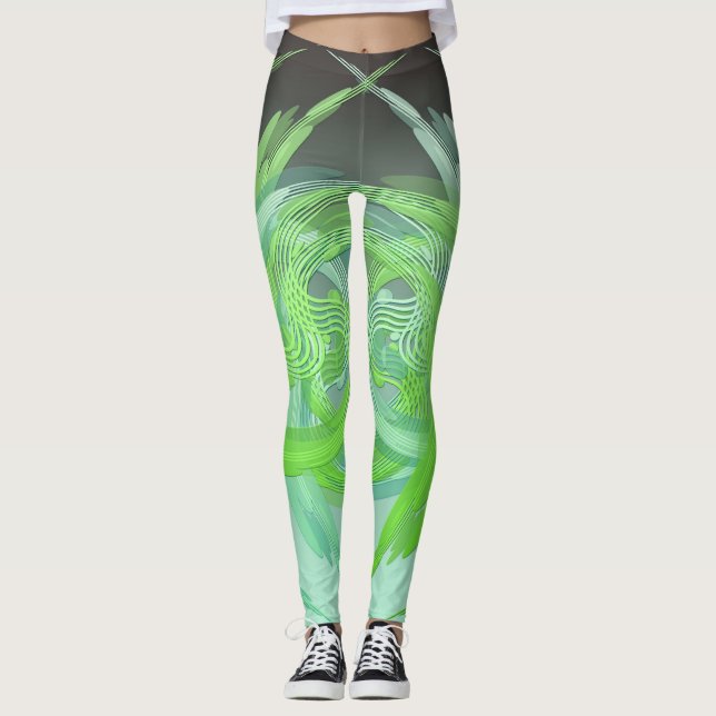 Leggings Ondas de los remolinos n (Anverso)