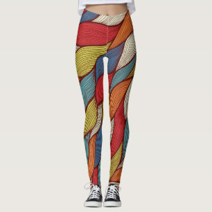 Leggings Ondas De Mano: Resumen De Fondo Sin Marea.