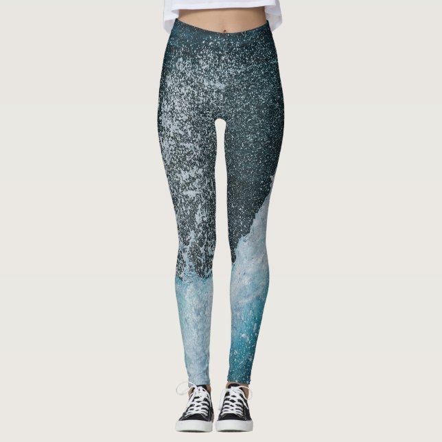 Leggings Ondas del océano cristal (Anverso)