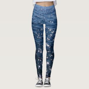 Leggings Ondas espumosas en aguas azules profundas
