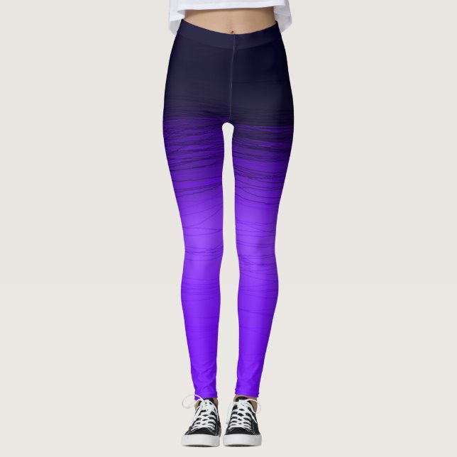 Leggings Ondas nocturnas rosas (Anverso)