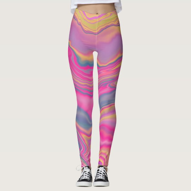 Leggings Ondas Pinky (Anverso)
