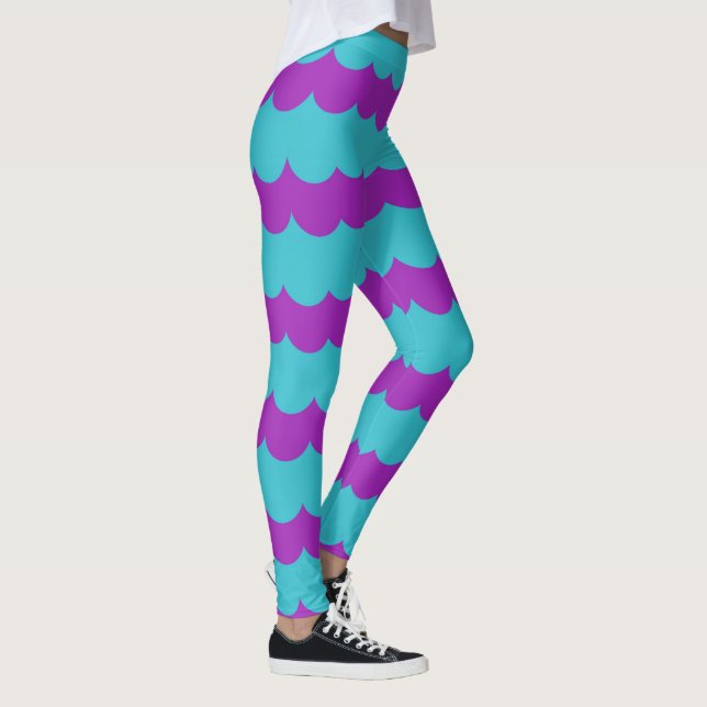 Leggings Ondas púrpuras - Piernas (Derecha)