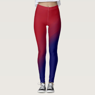 Leggings Ondas rojas y púrpura