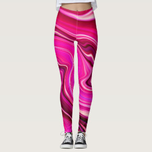 Leggings Ondas rosadas y púrpura