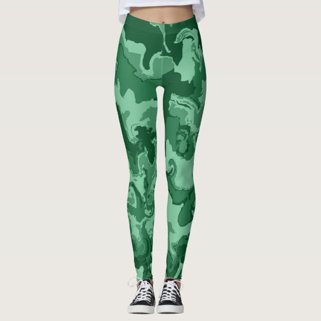 Leggings Ondas verdes (Anverso)