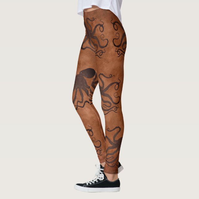 Leggings Opulpo de chocolate doble - Piernas (Izquierda)