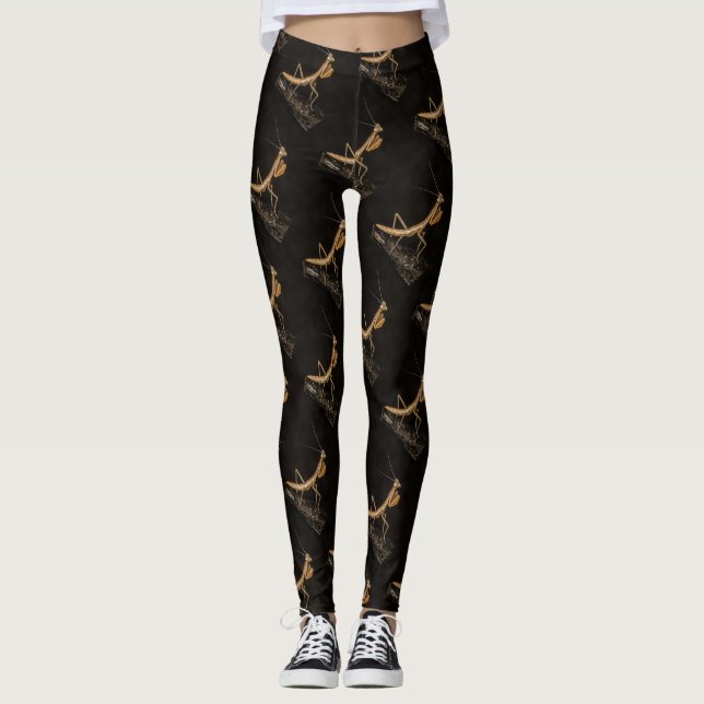 Leggings Orando Mantis Arte De Insectos Cuto Y Alarmante (Anverso)