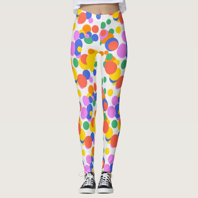 Leggings Órbita de juegos: Círculos abstractos (Anverso)
