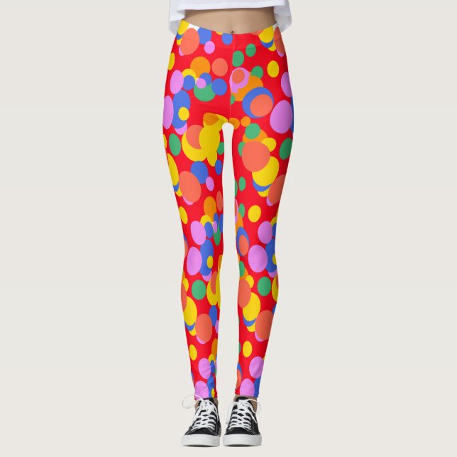 Leggings Órbita de juegos: Círculos abstractos (Anverso)