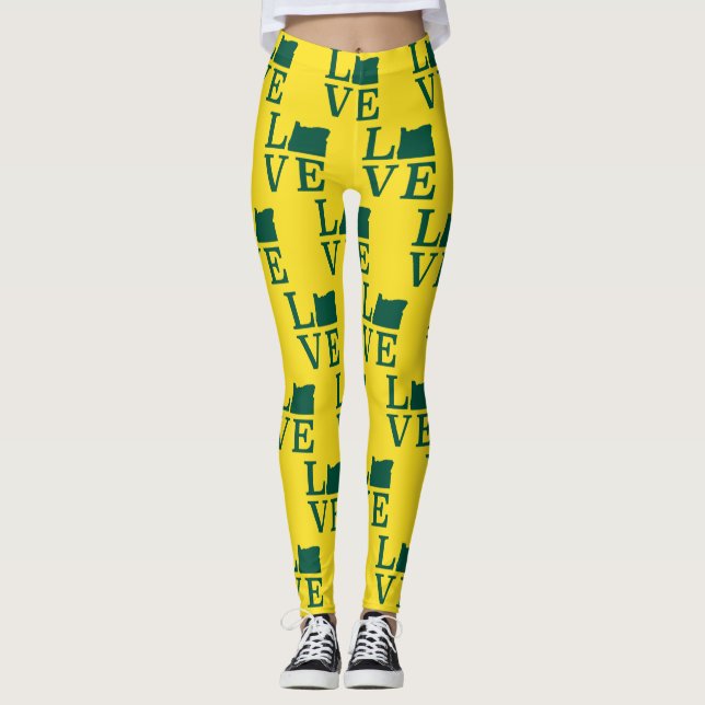 Leggings Oregon LOVE Green (Anverso)