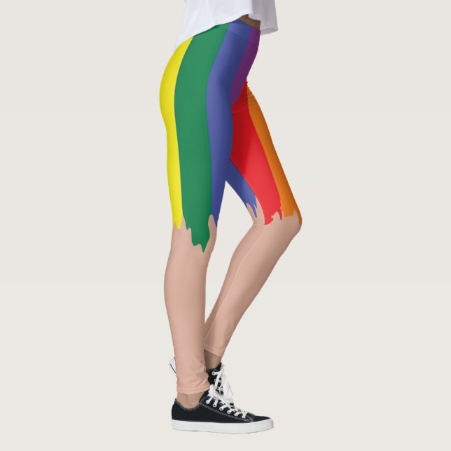 Leggings Orgullo arcoiris Corriendo Novedad de pintura Dive (Derecha)
