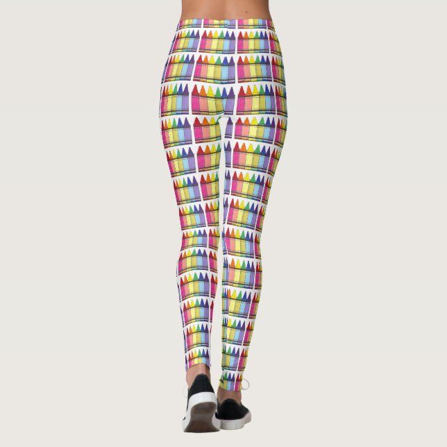 Leggings Orgullo arcoiris Crayons Artistas Leyendas de impr (Reverso)