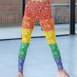 Leggings Orgullo de las bandas de Purpurina de la secuencia