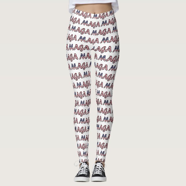 Leggings Orgullo del americano de MAGA (Anverso)
