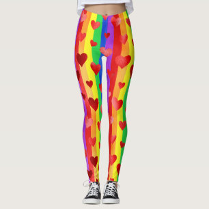 Leggings Orgullo Gay Corazones de San Valentín y franjas ar
