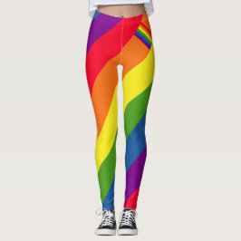 Leggings Orgullo gay de la bandera colorida del arco iris