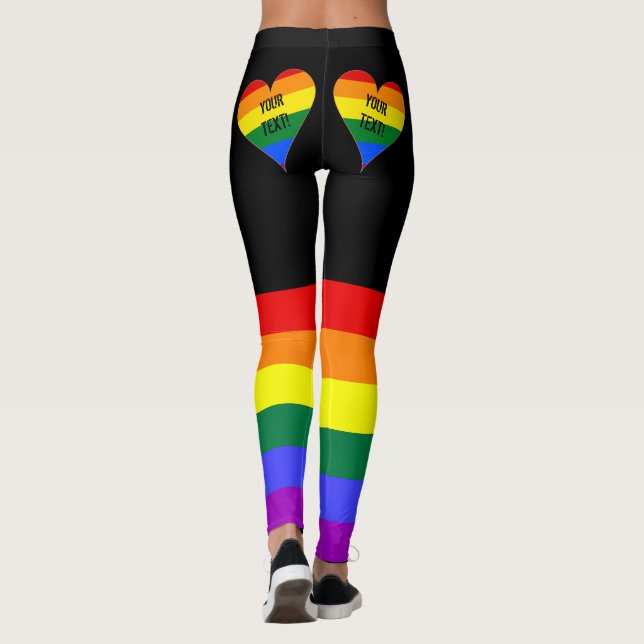 Leggings Orgullo LGBT arcoiris personalizado (Reverso)