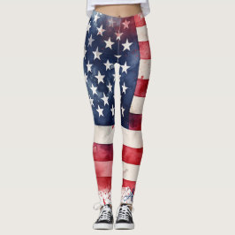 Leggings Orgullo patriótico de ser estadounidense | Bandera