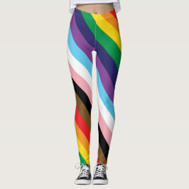 Leggings Orgullo progresivo arcoiris LGBTQ+