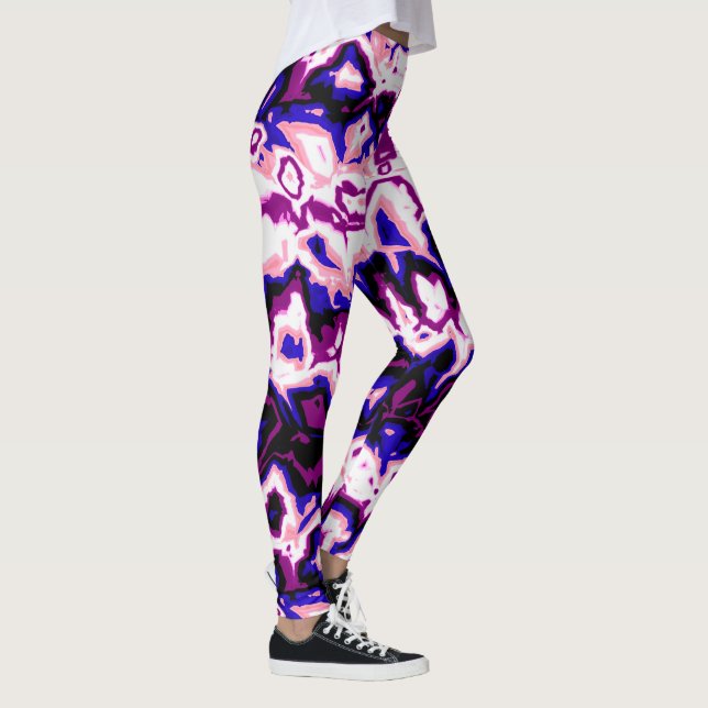Leggings Orgulloso de Fluidos de Género Rayas Mármol Retro  (Derecha)