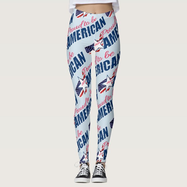 Leggings Orgulloso de ser estadounidense (Anverso)