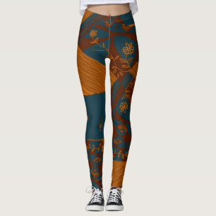 Leggings Origami Chintz (L) Leyendas Verde azuladas del Nar