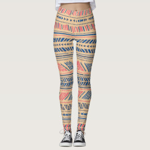 Leggings Origen étnico tribal vintage: patrón sin fisuras.