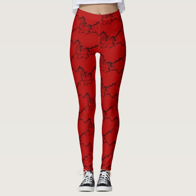 Leggings Original Painting  Horse Chinese New Year L6 (Anverso)
